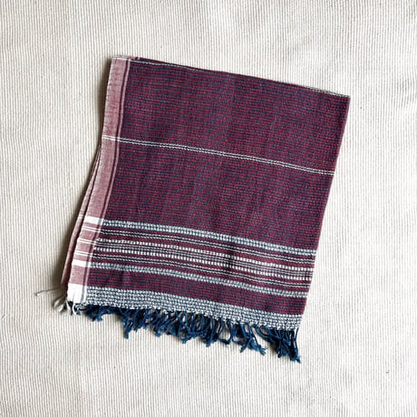 Organic Khadi Basket Bath Towel (Wine)