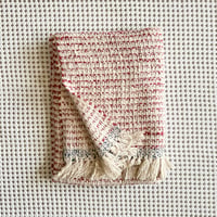 Gara-bou Medium Stole Kabe WS 50×200cm (R. Pin Border Red)