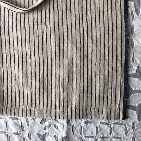 Organic Khadi Kid's Full Apron ( Indigo Selvedge / Indigo Hickory / Charcoal Pin Stripe )