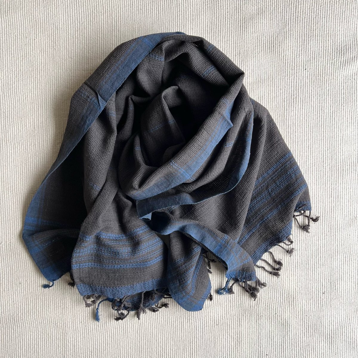 Organic Khadi Basket Bath Towel (Iron Black) |