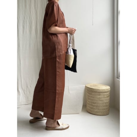 Silk Plaid Bowler Shirts Regular (Brown)