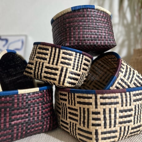 Rettai Olai Open Basket 3sizes (Natural Black)