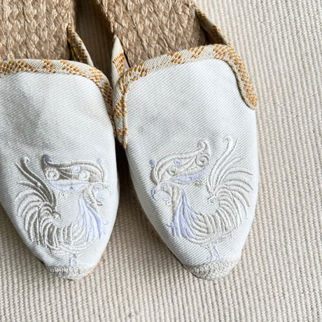 Abaca Sandal "Bird" (White)