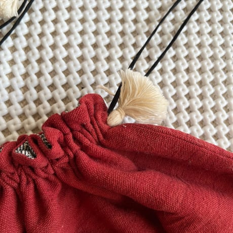 OG Khadi Drawstring Bag (Arizalin Red)