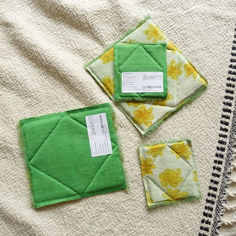 60x5 Printed Cushion Place Mats #Blaoga-Yellow