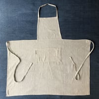 Organic Khadi Full Apron (Charcoal Pin Stripe)