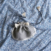 Silk + Viscose Drawstring Bag ( White / S )