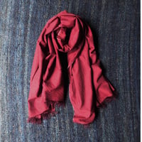 Cotton Silk Khadi Stole (Wine Red)