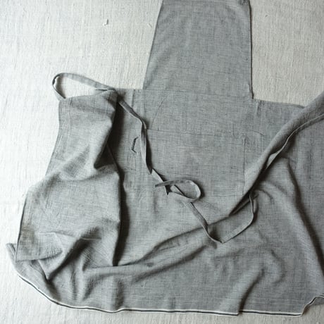Organic Khadi Full Apron (Brush Gray)