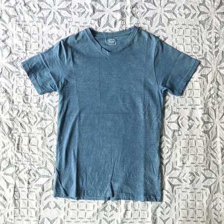 Gara-bou Short Sleeve T-shirts  Natural Dyed Unisex ( Light Indigo )