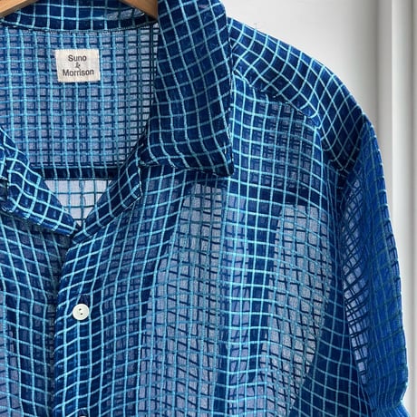 Silk + Viscose Bowler Shirts Regular (Blue / Size2)