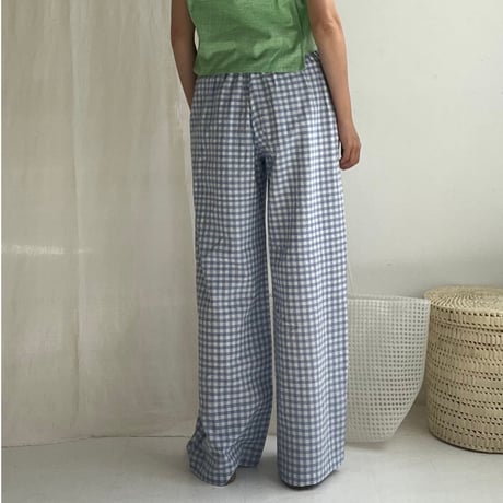 Hand Woven Cotton Pant (Gingham)