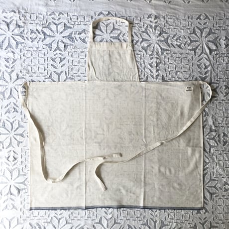 Organic Khadi Kid's Full Apron ( Indigo Selvedge / Indigo Hickory / Charcoal Pin Stripe )