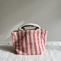 Gara-bou × Canvas Small Tote (Red Stripe)