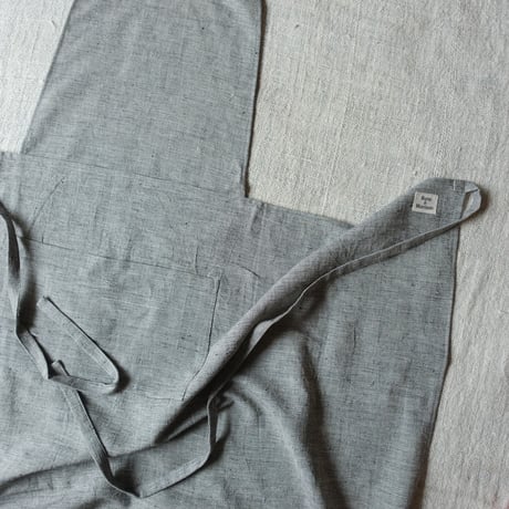 Organic Khadi Full Apron (Brush Gray)