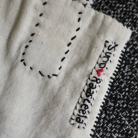 Katab Bag (Ivory + Black Stitch)