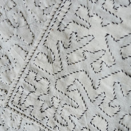 Katab Fabric #Ivory - Black Stitch (55x55)