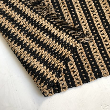 Jute Square Patterned Rug 100x140