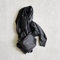 Silk Plaid Shawl (Black)