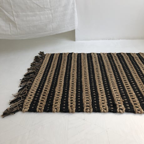 Jute Square Patterned Rug 100x140