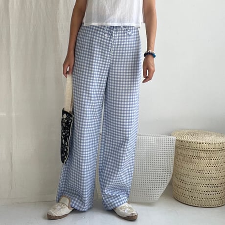 Hand Woven Cotton Pant (Gingham)