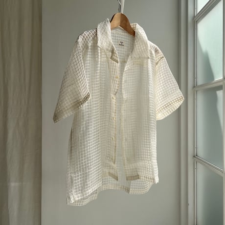 Silk + Viscose Bowler Shirts Regular (Ivory)