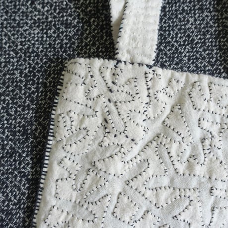 Katab Bag (Ivory + Black Stitch)