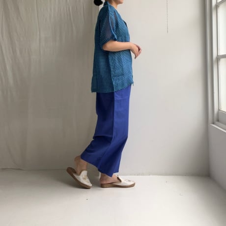 Silk + Viscose Bowler Shirts Regular (Blue / Size2)