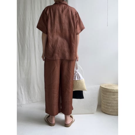 Silk Plaid Bowler Shirts Regular (Brown)