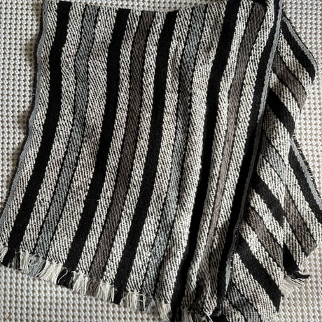 Gara-bou Medium Stole Kabe 50×190cm (Twill Stripe - Black)