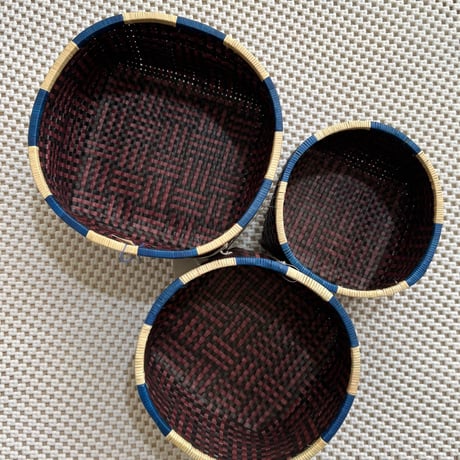 Rettai Olai Open Basket 3sizes (Brown Black)