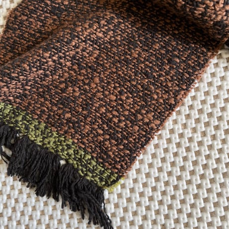 Gara-bou Muffler Stole Kabe 22×200cm (D.F. Charcoal Brown)