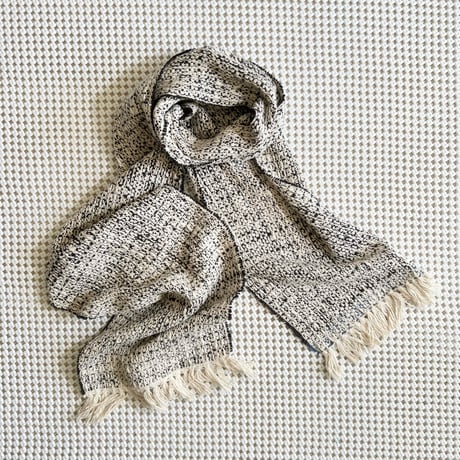 Gara-bou Muffler Stole Kabe 22×200cm (R. Ivory Black)