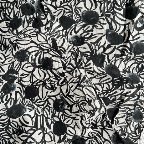 Cotton Silk  Printed Stole L (Monochrome)