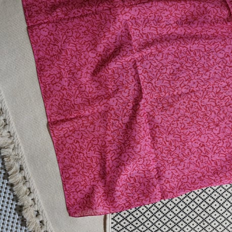 Silk Cotton Printed Big Shawl (Mini Nerium-Pink 100x180)