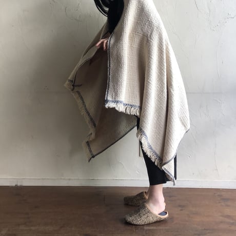 Gara-bou Blanket Stole Kabe 100×200cm (D.F. White Ivory)