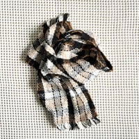 Gara-bou Muffler Stole Kabe 22×190cm (Twill Plaid - Brown)