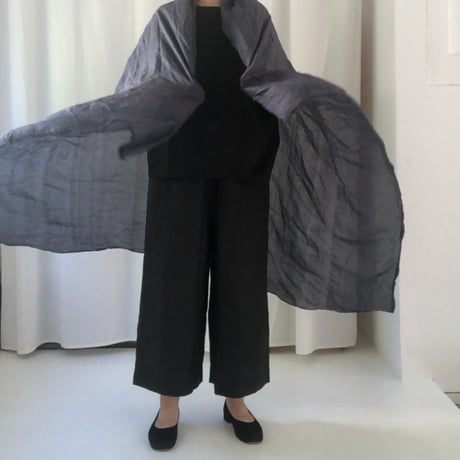 Cotton Silk Stole (Black)