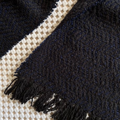 Gara-bou Muffler Stole Kabe 22×200cm (H.B. Charcoal Navy)