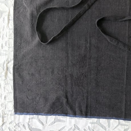 Organic Khadi Kid's Full Apron ( Indigo / Charcoal )