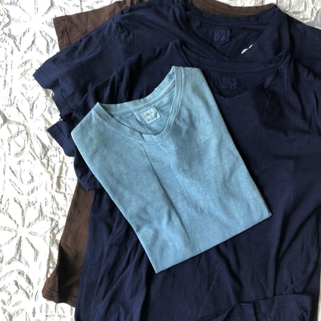 Gara-bou Short Sleeve T-shirts  Natural Dyed Unisex ( Teach Mud )