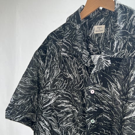 #100 Khadi Printed Bowler Shirts Regular (Triostar - Black)
