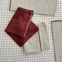 2x1 OG Khadi Kitchen Towels (Herringbone Gray / Herringbone Red)