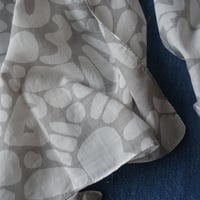 #150 Khadi Alpha Printed Stole 55 × 180cm  (Gray)