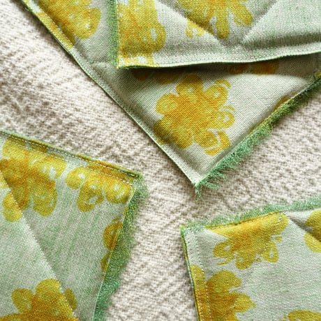 60x5 Printed Cushion Place Mats #Blaoga-Yellow