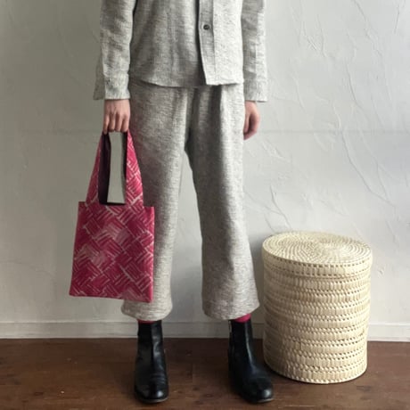 Woven Print Handle Bag (Small)