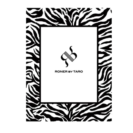 RONER SPORT " box logo zebra" T-shirt WHITE