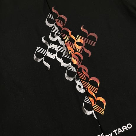 RONER "CROSS FRAME" T-shirt BLACK