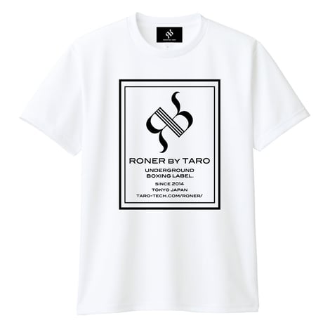RONER SPORT       BOX  logo  T-shirt    WHITE