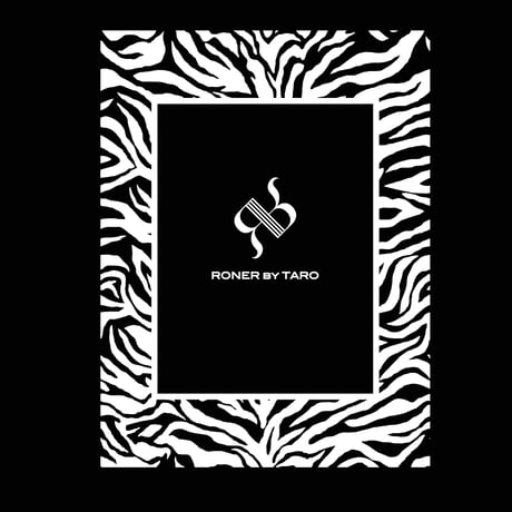 RONER SPORT " box logo zebra" T-shirt BLACK